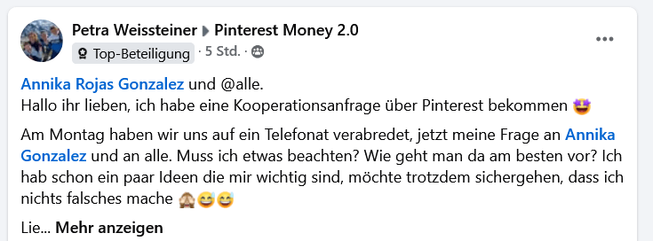 Positive Facebook Kommentar Petra