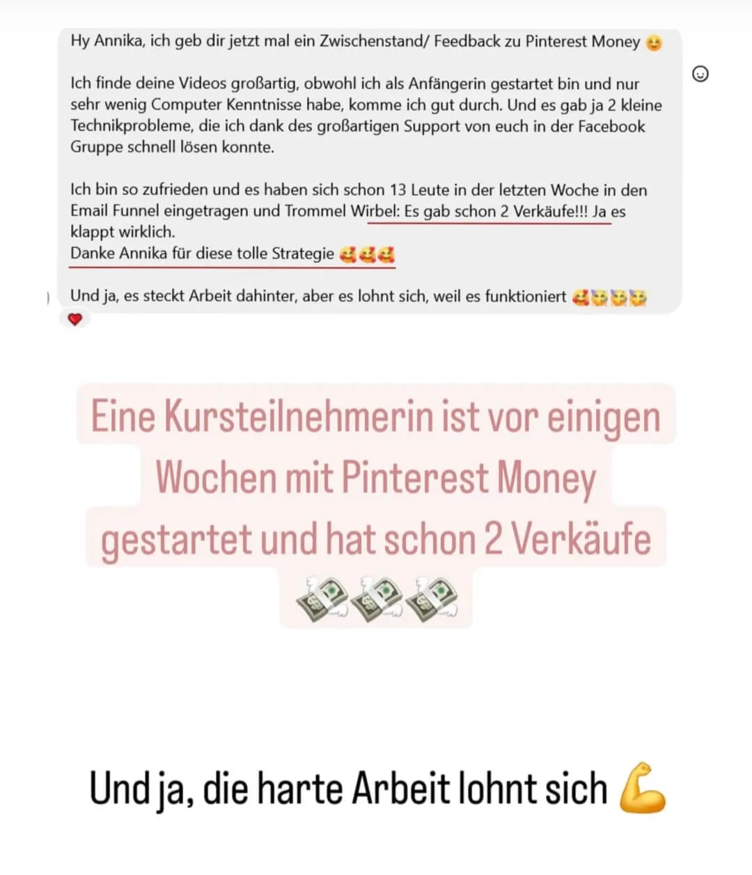 Positive Facebook Kommentar